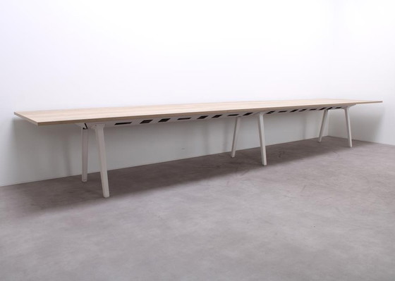 Image 1 of Vitra Joyn 2 Vergadertafel Wit / Robuust Eiken