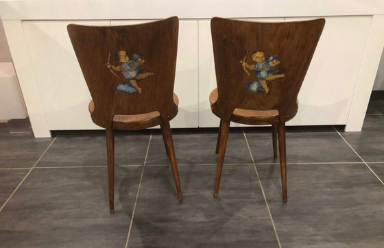 Image 1 of Paar Baumann Stoelen Model 《 Duif 》60s