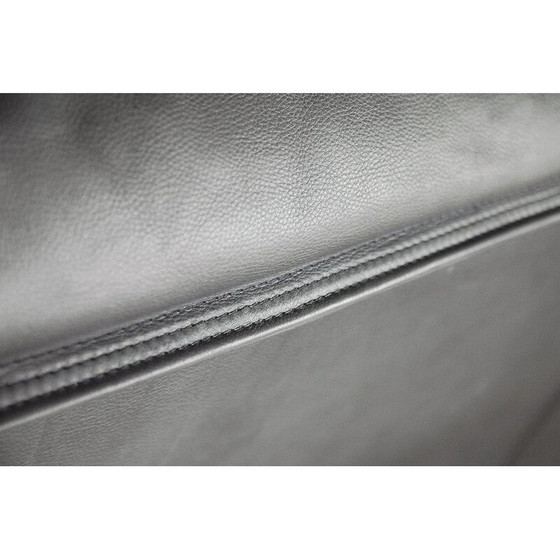 Image 1 of Paar vintage grijs lederen fauteuils van Jens Juul Eilersen voor Niels Eilersen, 1970