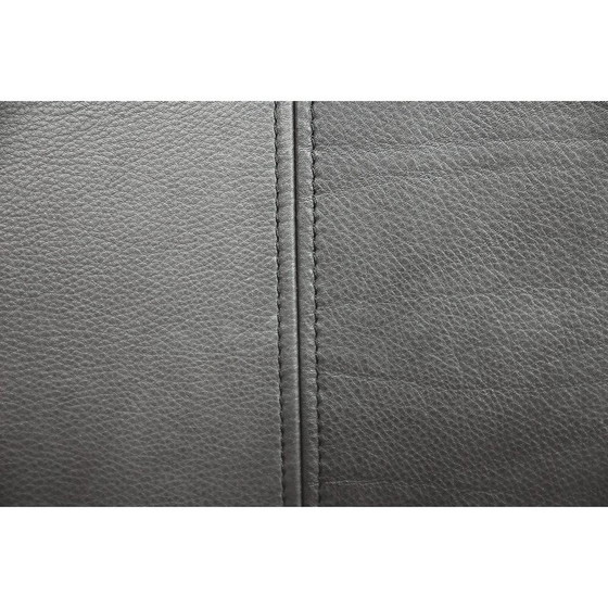 Image 1 of Paar vintage grijs lederen fauteuils van Jens Juul Eilersen voor Niels Eilersen, 1970