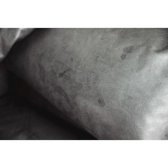 Image 1 of Paar vintage grijs lederen fauteuils van Jens Juul Eilersen voor Niels Eilersen, 1970