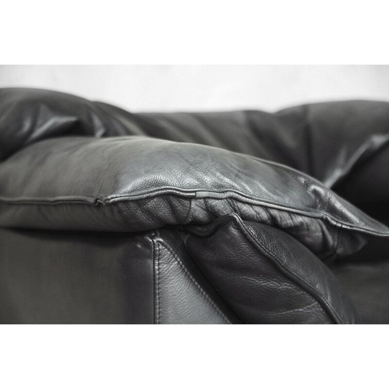 Image 1 of Paar vintage grijs lederen fauteuils van Jens Juul Eilersen voor Niels Eilersen, 1970