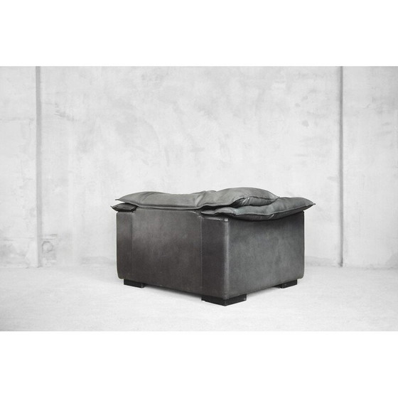 Image 1 of Paar vintage grijs lederen fauteuils van Jens Juul Eilersen voor Niels Eilersen, 1970