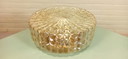 Vintage plafondlamp/plafonnier, amber