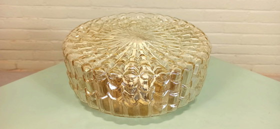 Image 1 of Vintage plafondlamp/plafonnier, amber