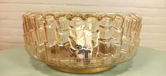 Image 1 of Vintage plafondlamp/plafonnier, amber