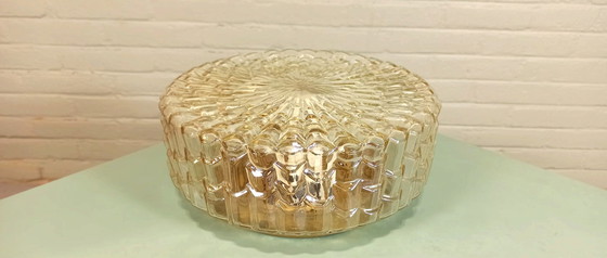Image 1 of Vintage plafondlamp/plafonnier, amber