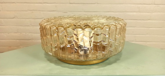 Image 1 of Vintage plafondlamp/plafonnier, amber