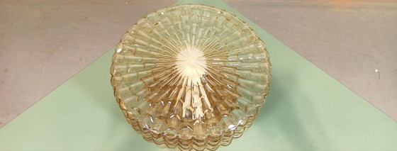 Image 1 of Vintage plafondlamp/plafonnier, amber