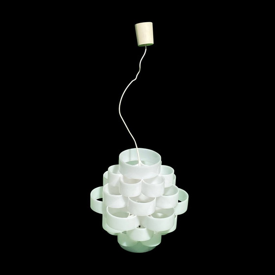 Image 1 of Scandinavische witte hanglamp, 1970S