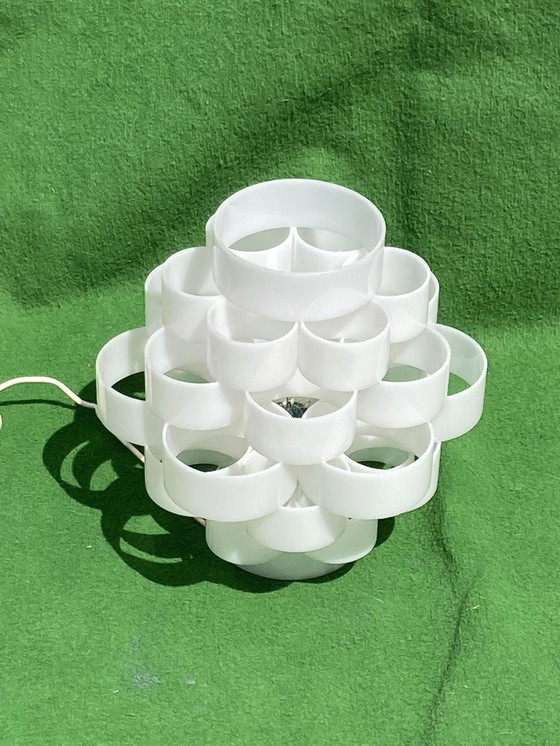 Image 1 of Scandinavische witte hanglamp, 1970S