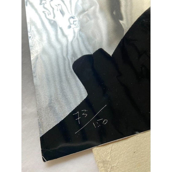 Image 1 of Vintage zeefdruk op aluminium door Joe Tilson voor Sergio Tosi