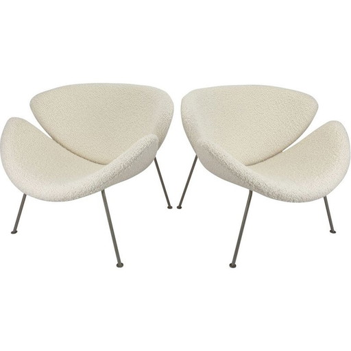 Paar vintage Orange Slice fauteuils van Pierre Paulin voor Artifort, jaren 1960