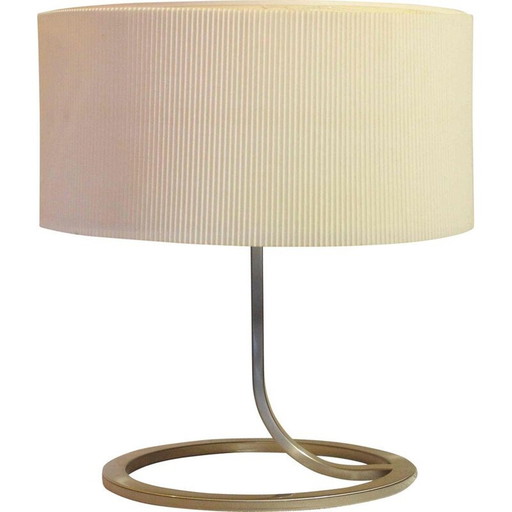 Vintage tafellamp Joyce model in nikkel chroom van Natuzzi, Italië 1970