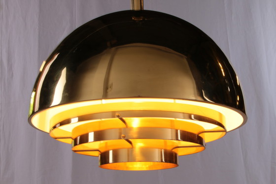 Image 1 of Vereinigte Werkstatten Vintage messing hanglamp,1960