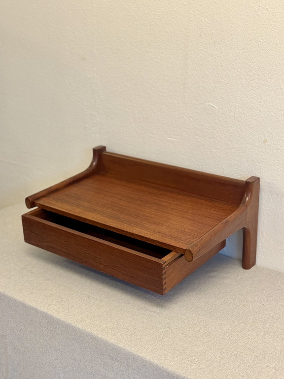 Image 1 of Vintage Zwevende Wandconsole Kai Kristiansen Jaren 60 Teak