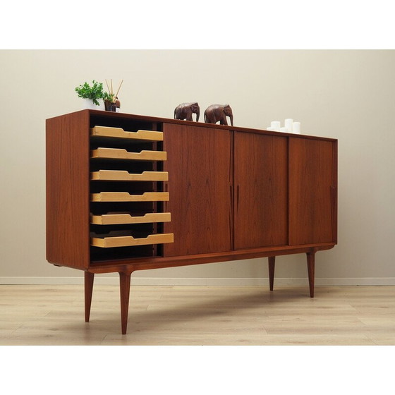 Image 1 of Vintage teakhouten highboard van Omann Jun, 1970