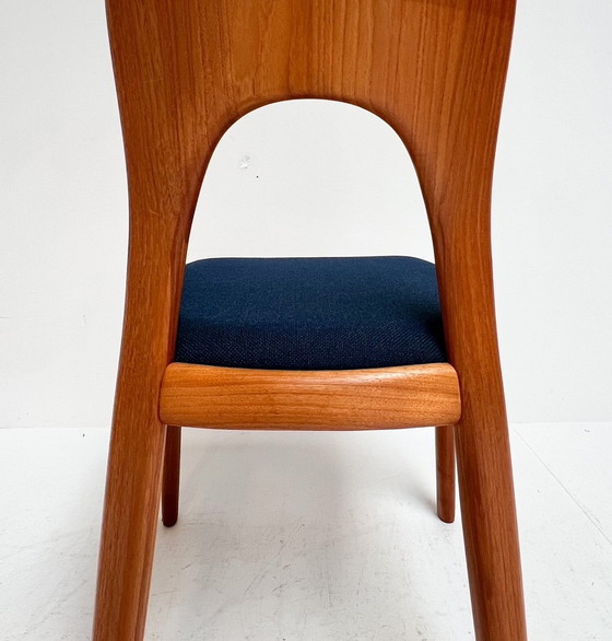 Image 1 of 4x Koefoed Hornslet stoelen by John Mortensen Blauw, 1960’S