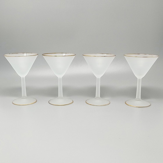 Image 1 of 1960S Prachtige cocktailshaker set met vier glazen. Gemaakt in Italië