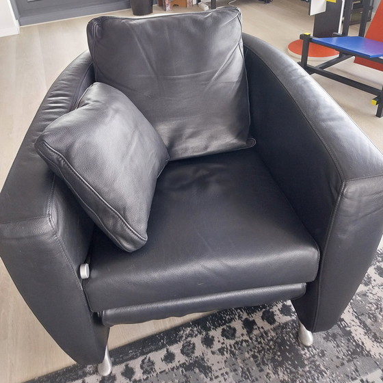 Image 1 of Fsm Sesam Relax Fauteuil Zwart Leer