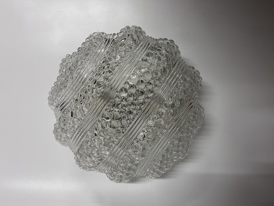 Image 1 of Lumisec Mid Century Plafonnière / Wandlamp Helder Bubbel Glas Jaren 60