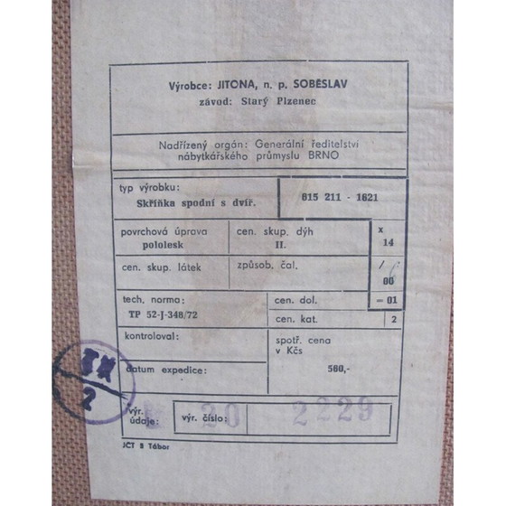 Image 1 of Vintage highboard van Jitona, Tsjecho-Slowakije 1960