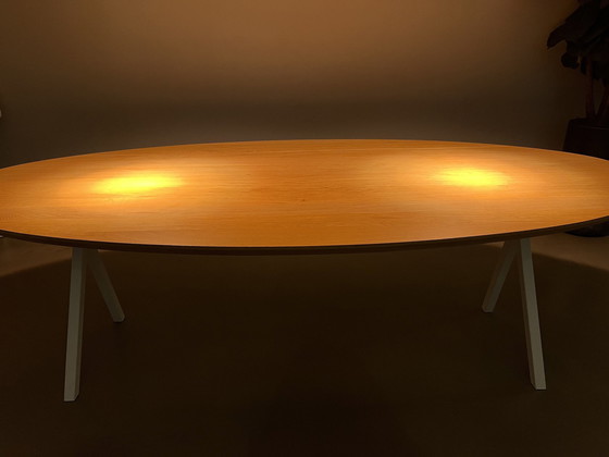 Image 1 of Handgemaakte Ovale Tafel Eikenhout