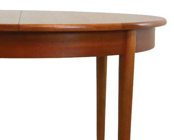 Image 1 of Vintage Jentique ronde eettafel eetkamertafel verlengbaar 'Stanley'