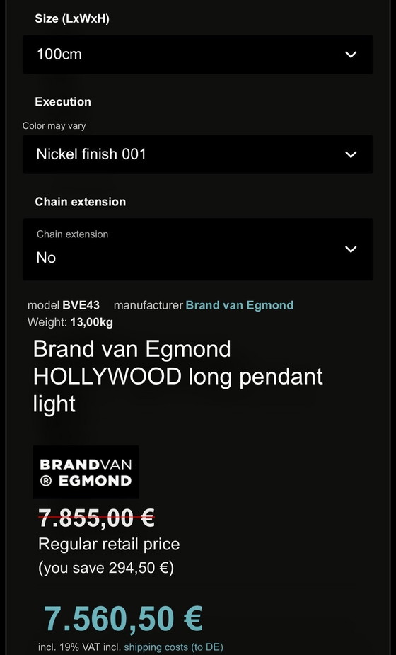 Image 1 of Brand & Van Egmond | Hollywood | 1 Meter