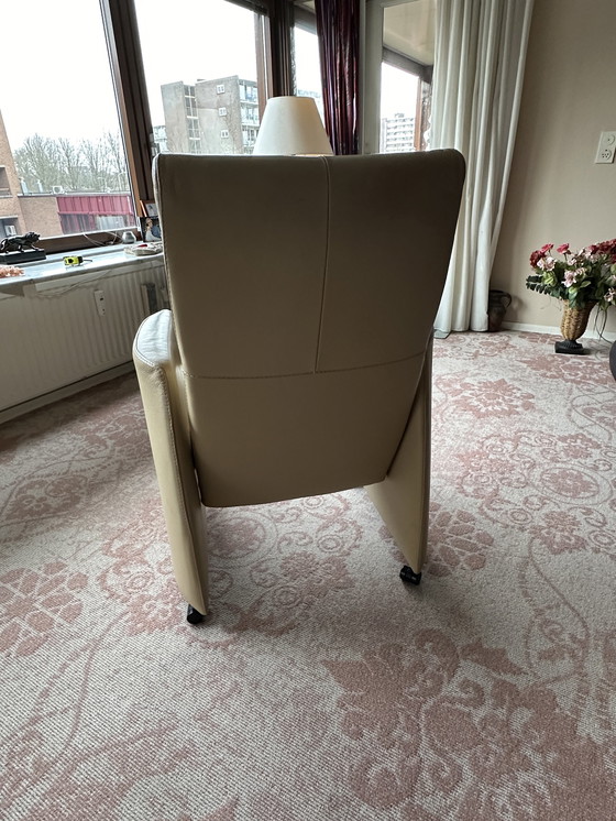 Image 1 of 4x Leolux Doppler eetkamer fauteuil