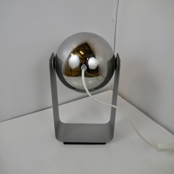 Image 1 of Vintage Massive Eyeball Chrome Tafellamp