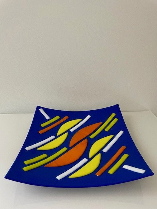 Glaskunst Peter Soethout - Schaal Multicolour 29Cm X 29Cm