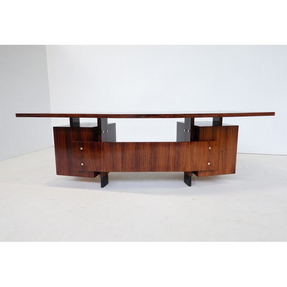 Image 1 of Italiaanse eettafel uit de Mid Century van metaal en glas, 1970