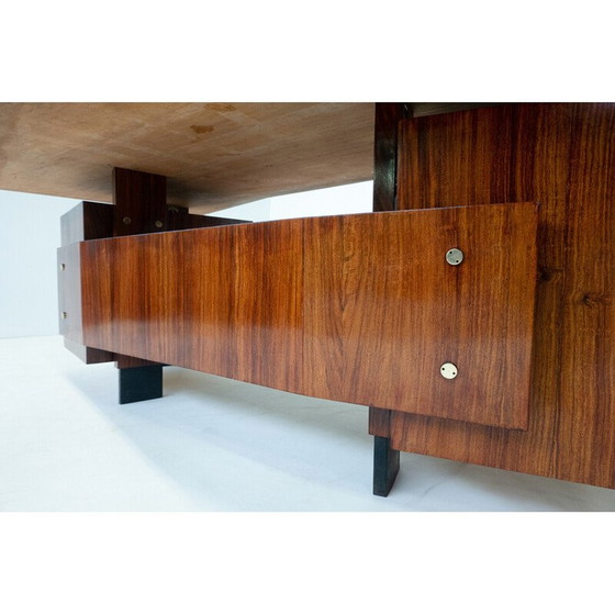 Image 1 of Italiaanse eettafel uit de Mid Century van metaal en glas, 1970