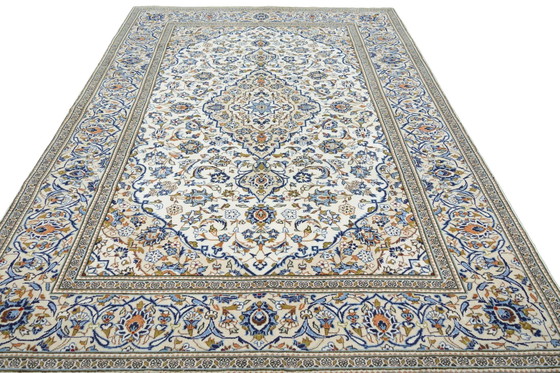 Image 1 of Handgeknoopt Keshan Kurk Oosters Tapijt - 298 X 196 Cm