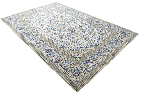 Image 1 of Handgeknoopt Keshan Kurk Oosters Tapijt - 298 X 196 Cm