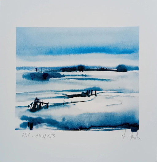 Erich Hascke ---Winterlandschap