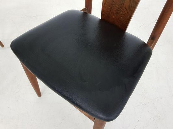 Image 1 of 2 x Palissander eetkamerstoelen, jaren 60