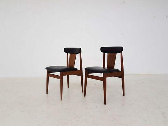 Image 1 of 2 x Palissander eetkamerstoelen, jaren 60