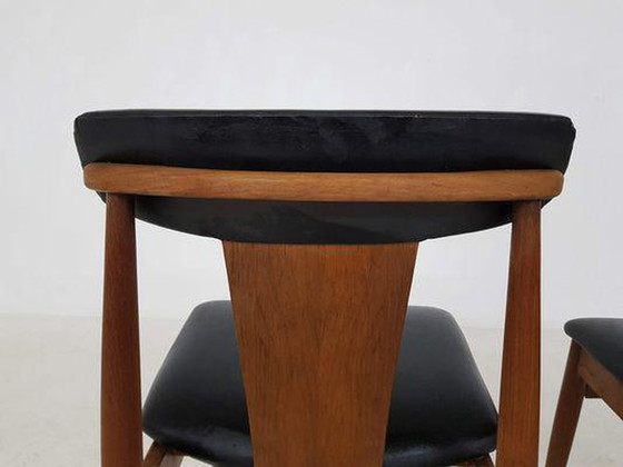 Image 1 of 2 x Palissander eetkamerstoelen, jaren 60