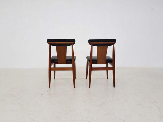 Image 1 of 2 x Palissander eetkamerstoelen, jaren 60