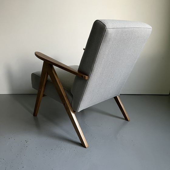 Image 1 of Vintage Mid Century Moderne Fauteuil Model B-310 Var van de Poolse ontwerper A. Dutka uit 1960S