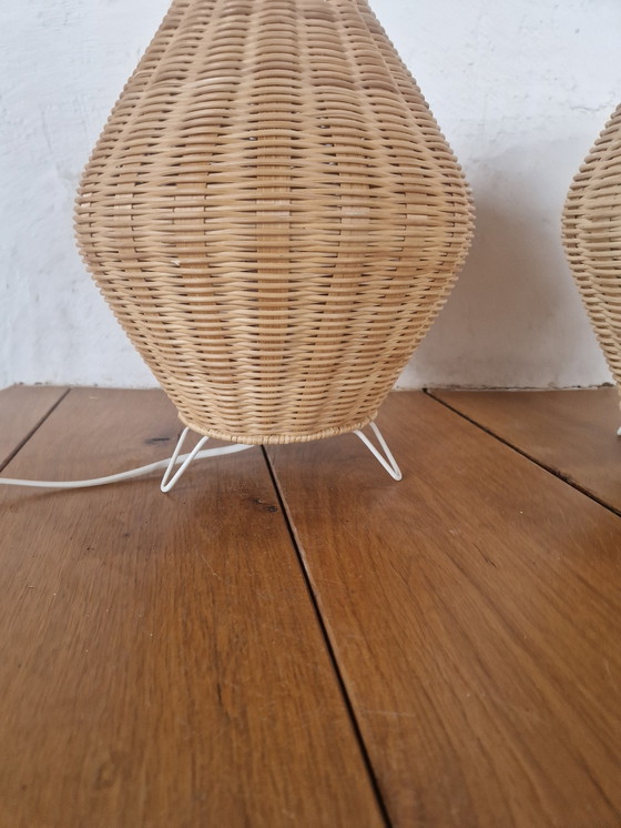 Image 1 of 2 rotan tafellampen boho