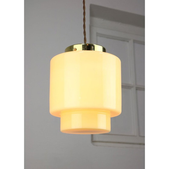 Image 1 of Vintage glazen hanglamp