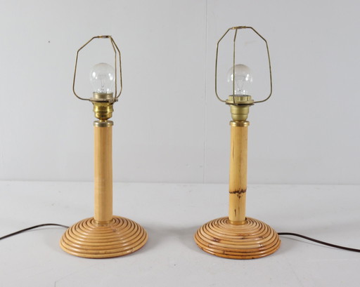  Set van 2 tafellampen/lampen van Vivai Del Sud, Italië, 1960