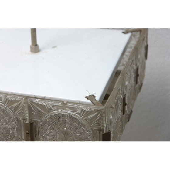 Image 1 of Vintage ophanging van glas en chroomstaal door Kamenický Šenov, Tsjecho-Slowakije 1970