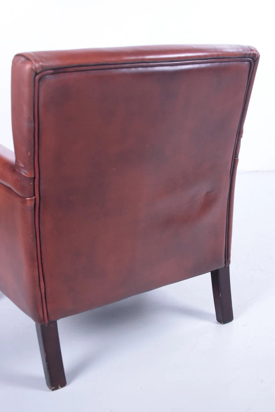 Image 1 of Vintage schaapsleren fauteuil