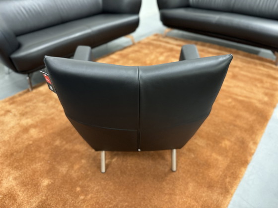 Image 1 of Design On Stock Toma Fauteuil Zwart Leer