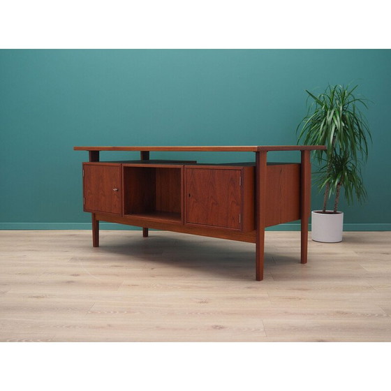 Image 1 of Vintage teakhouten bureau van Kai Kristiansen, jaren 1970