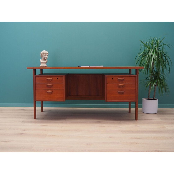 Image 1 of Vintage teakhouten bureau van Kai Kristiansen, jaren 1970